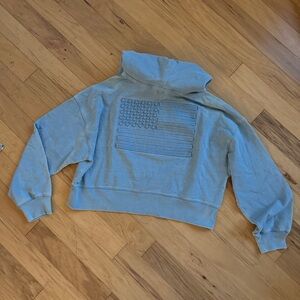 Gap Cropped flag hoodie